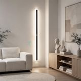 GZZBMY Hareket Sensörlü LED Duvar Lambası Modern Minimalist Duvar Aydınlatması Yatak Odası Oturma Odası Koridor Merdiven için Uzun Kapalı Duvar Lambası (Beyaz Işık, 40 cm)