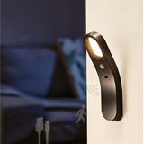 GZZBMY Hareket Sensörlü LED Duvar Lambası Şarj Edilebilir Modern Gece Lambası Manyetik Duvar Aydınlatma Koridor Merdiven Yatak Odası Oturma Odası için Duvar Lambası (Siyah, Doğal Işık)