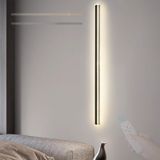 GZZBMY İç Mekan LED Uzun Duvar Lambası 3 Renk Sıcaklığı Kısılabilir Modern Uzaktan Kumandalı Duvar Lambası Yatak Odası Oturma Odası Koridor Merdiven (Siyah, 60 cm)