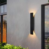 GZZBMY LED Dış Mekan Duvar Lambası Uzun IP65 Su Geçirmez Duvar Aydınlatması Villa Sundurma Aplik Alüminyum Duvar Lambası İç Mekan/Dış Mekan Teras Bahçe Girişi Koridor (Siyah Sıcak Işık, 61 cm)