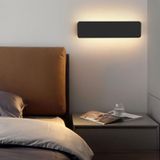 GZZBMY LED Modern İç Mekan Duvar Lambası 270° Dönen Ayarlanabilir Açı Duvar Lambası Yatak Odası Oturma Odası Koridor Merdiven için Uzun Alüminyum Duvar Aydınlatması (Siyah Sıcak Işık, 16 cm)
