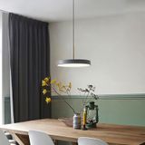 GZZBMY LED Sarkıt Modern Alüminyum Mutfak Kolye Yüksekliği Ayarlanabilir 150 cm Yuvarlak Sarkıt Yatak Odası Başucu Oturma Odası Yemek Odası için Kapalı Işık (Gri Nötr Işık, 30 cm)