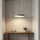 GZZBMY LED Sarkıt Modern Alüminyum Mutfak Kolye Yüksekliği Ayarlanabilir 150 cm Yuvarlak Sarkıt Yatak Odası Başucu Oturma Odası Yemek Odası için Kapalı Işık (Gri Sıcak Işık, 23 cm)