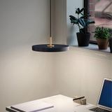 GZZBMY LED Sarkıt Modern Alüminyum Mutfak Kolye Yüksekliği Ayarlanabilir 150 cm Yuvarlak Sarkıt Yatak Odası Başucu Oturma Odası Yemek Odası için Kapalı Işık (Siyah Nötr Işık, 23 cm)