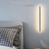 GZZBMY Modern Kısılabilir LED İç Mekan Duvar Lambası 3000 K-6000K Uzaktan Kumandalı Duvar Aydınlatması 3 Renk Sıcaklığı Duvar Lambası Yatak Odası Oturma Odası Koridor Merdiven (Beyaz, 80 cm)