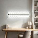 GZZBMY Modern Minimalist İç Mekan LED Duvar Lambası Uzun Duvar Lambası Yukarı Aşağı Siyah Yaratıcılık Yatak Odası Oturma Odası Koridor Merdiven Duvar Aydınlatması (Beyaz Işık, 100 cm)