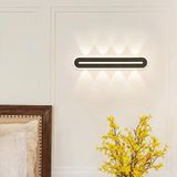 GZZBMY Modern Minimalist İç Mekan LED Duvar Lambası Uzun Duvar Lambası Yukarı Aşağı Siyah Yaratıcılık Yatak Odası Oturma Odası Koridor Merdiven Duvar Aydınlatması (Doğal Işık, 40 cm)