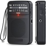 H-263 Taşınabilir Am/fm Radyo Küçük Boy Cep Radyosu Pilli Radyo - Siyah