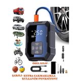 H-9293 Akıllı 4000mah Şarjlı Hava Pompası Kompresörü 150psi Araç Lastik, Bisiklet, Top Şişirme Oto Hava Kompresörü Digital
