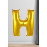 H Harfi Folyo Balon Gold 100 Cm 40 İnç 1 Metre Altın