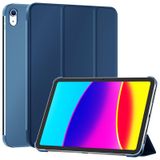 H HUALELE iPad 10. Nesil 2022 için Kılıf, iPad 10. Nesil 2022 için Sert PC Şeffaf Arka Kapak ile İnce Stand Koruyucu Kılıf, Dokunmatik Kimlik ve Otomatik Uyanma/Uyku-Lacivert