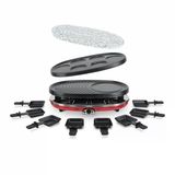 H.koenig Raclette Makinesi 4'Ü 1 Arada Çok Fonksiyonlu 8 Kişilik Profesyonel Rp418, Doğal Taş, 6 Mini Krep, Izgara, Peynir Fondü Raclette, Ayarlanabilir Sıcaklık, 8 Yapışmaz Tava