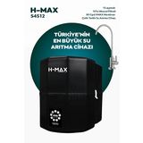 H-Max HMAX4512 12 lt Çelik Tanklı 15 Aşama Multi Mineralli 80 GPD Su Arıtma Cihazı