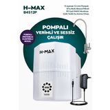 H-Max HMAXB4512P 12 lt Pompalı 15 Aşama Multi Mineralli 80 GPD Su Arıtma Cihazı