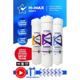 H-max Inline Kapalı Kasa Su Arıtma Cihazı Ilk 3 Filtre Seti 020