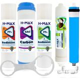 H-MAX Reverse Osmosis System 75 Gpd Membranlı Açık Kasa Su Arıtma 5'li Filtre Seti - 0035 - Beyaz