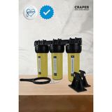 H-MAX Reverse Osmosis System Craper Tortu ve Klor Önleyici 10 Inç 3lü Daire Girişi Arıtma Cihazı - 0031 - Sarı