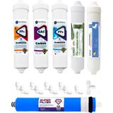 H-MAX Reverse Osmosis System H-MAX Süper Sarım Membranlı Kapalı Kasa Tüm Su Arıtma Cihazlarına Uyumlu 6'li Filtre Takımı - yok
