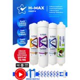 H-MAX Reverse Osmosis System Kapalı Kasa Su Arıtma Cihazı 4'lü Filtre Seti - 0053 - Beyaz
