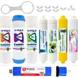 H-MAX Reverse Osmosis System Lg Membranlı Açık Kasa Su Arıtma 8'li Filtre Seti - 0045 - Beyaz