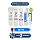 H-MAX Reverse Osmosis System Quick Yeni Sezon 6'lı Mineral Filtreli Kapalı Kasa Su Arıtma Filtre Seti - 014