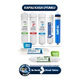 H-MAX Reverse Osmosis System Quick Yeni Sezon 7'li Alkali - Mineral Filtreli Kapalı Kasa Su Arıtma Filtre Seti - 016
