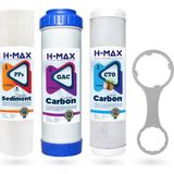 H-MAX Reverse Osmosis System Reverse Osmosis System Açık Kasa Su Arıtma 3lü Filtre Seti - YOK