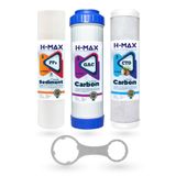 H-MAX Reverse Osmosis System Reverse Osmosis System Açık Kasa Su Arıtma 3lü Filtre Seti