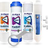 H-MAX Reverse Osmosis System Reverse Osmosis System Açık Kasa Su Arıtma 4lü Filtre Seti - YOK