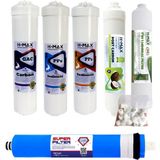 H-MAX Reverse Osmosis System Süper Membranlı Kapalı Kasa Su Arıtma Cihazı 6'lı Filtre Seti - 0059 - Beyaz