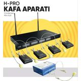 H-Pro Pro-Hand 4'lü 100 Kanal Kafa Telsiz Mikrofon