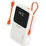 H007 20000 Mh Pd 45W ve USB 120W Fast Hızlı Şarj Dahili Type C ve Lightning Kablolu Dünya Standartlarına Uygun Polymer Batarya Birebir Amper LCD Göstergeli Powerbank