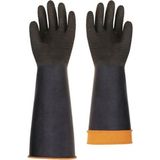 H2-45 Asit Eldiveni Siyah 45CM Avuçiçi Tırtıklı - XL