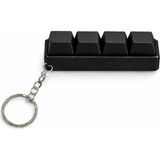 H20 Farm Siyah 4’lü Keycap Tuş Anahtarlık Blue Switch Mekanik Tuş – Stres Atıcı Tık Tık Klavye Anahtarlık