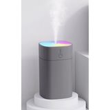H20 H2O Humidifier 400ML Ultrasonik Hava Nemlendirici Buhar Makinesi ve Aroma Difüzörü - Gri
