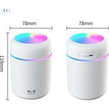 H2o Araç ve Oda Hava Nemlendirici USB Buhar Makinesi Işıklı Oda Araç Aroma Difüzörü - Beyaz