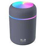 H2O Humidifier 300 ml Ulrasonik Hava Nemlendirici Buhar Makinesi ve Antrasit Aroma Difüzörü