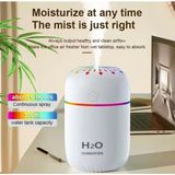 H2O Humidifier Hava Nemlendirici Buhar Makinesi Renkli LED Işıklı - Beyaz