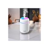 H2O Mini Aromaterapi Araç Ev Tipi Buhar Makinesi USB Ultrasonik Nemlendirici Gece Lambalı Difüzör Beyaz