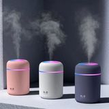 H2O Mini Buhar Makinesi- LED Işıklı Hava Nemlendirici -1 Parça Kompakt Tasarım -Ev- Ofis -Araç- Portatif- Taşınabilir-Kişiye özel hediye - Pembe