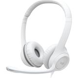 H390 Kablolu Kulak Üstü Mikrofonlu Kulaklık, Dijital Stereo Ses, Katlanabilir Gürültü Önleyici Mikrofon, Kablo Üzeri Denetimler, Beyaz