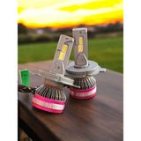H4 3 Renk 4mod Şimşek Etkili 60w 22.000LÜMEN Beyaz-sarı-günışığı-çakarlı Kumandalı VR PRO Evulutın Led Zenon TÜM RENKLERDE GÜÇLÜ AYDINLATMA 12V-24V UYUMLU UZUN ÖMÜRLÜ - 6500K - Beyaz İşık
