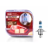 H4 Ampul Ultra Vision +%200 Fazla +%20 Beyaz Işık 12V 60/55W - Wolfram 22144 Uv