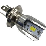 H4 BA20D Dc 12V 6500K Cob LED Motosiklet Beyaz Işın Far Ampul