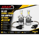 H4 Led Xenon-zenon Far Ampul C6 Fanlı Takım-arr3285 2 Adet