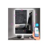 (h)50x70 cm Bluetoothlu Buğu Çözücülü Dokunmatik Işıklı Ledli Banyo Aynası