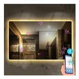 (h)60x80 cm Bluetoothlu Buğu Çözücülü Dokunmatik Işıklı Ledli Banyo Aynası