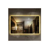 (h)80x100cm Buğu Çözücülü Dokunmatik Işıklı Ledli Banyo Aynası