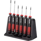 H990406 6 Parça Elektronik Tornavida Seti, Organizerli, Torx Uyumlu - Antrasit