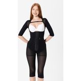 HA-2120 H&a Korse Stage 2 Bbl Kollu Diz Altı Korse Medikal Liposuction Karın Germe Doğum Sonrası Günlük - Siyah - 2XL